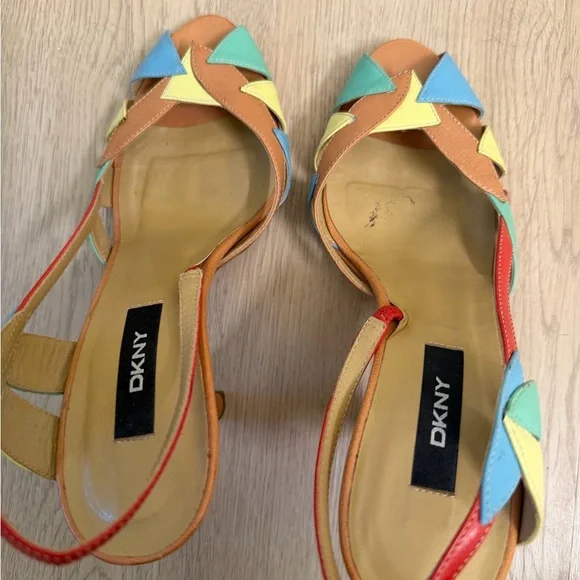 DKNY Colorful Strappy Heels - Picture 7 of 7
